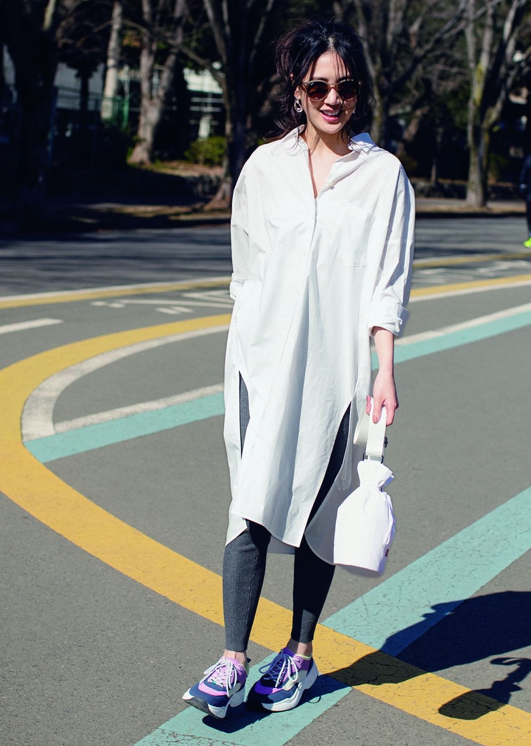 みき様♡鬼可愛すぎる♡ ラフコーデ　レギンスコーデ　ZARA maxmaraのレギンスにスニーカーコーデが いつも好評で嬉しい