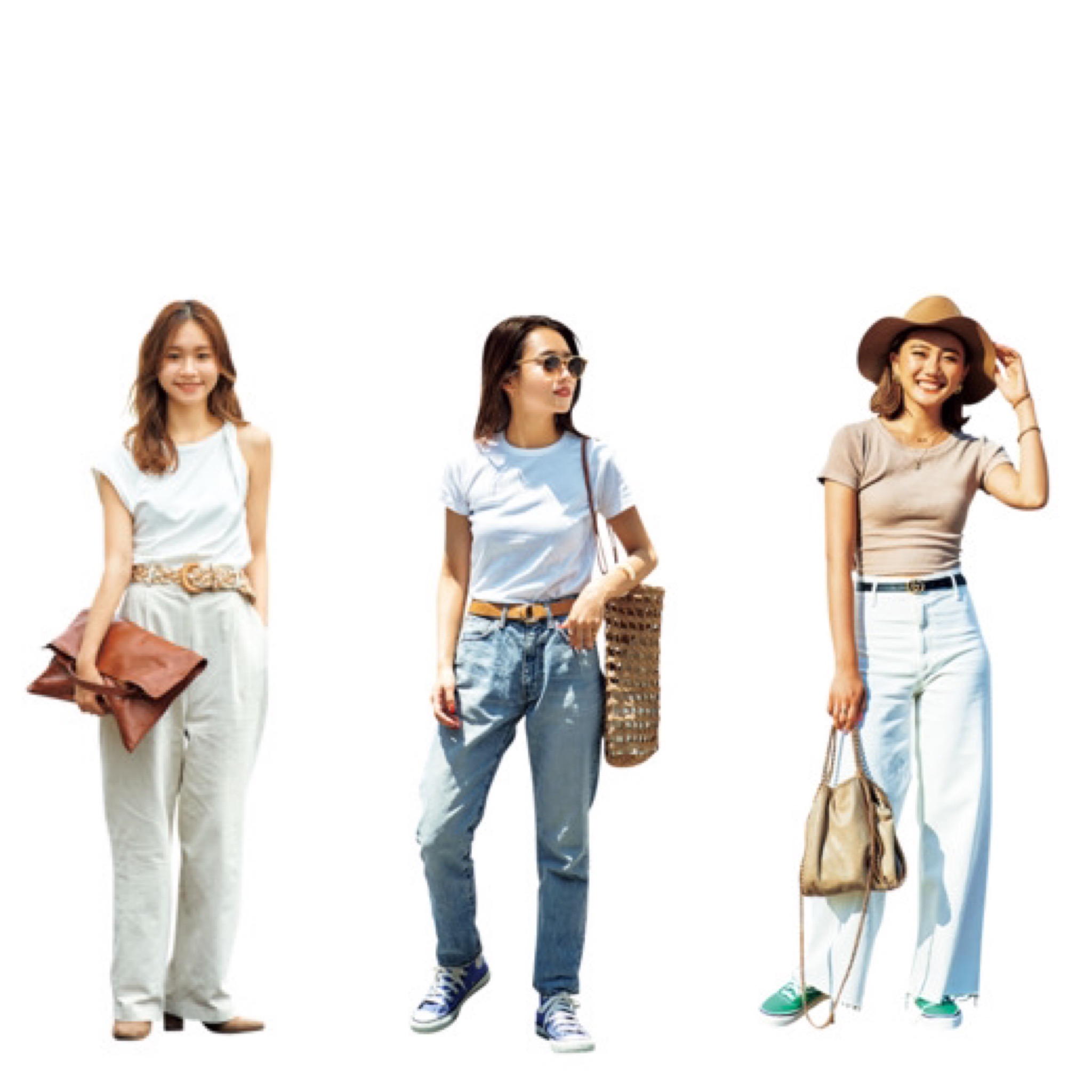 Tシャツを絶対おしゃれに見せてくれる夏小物7選｜バッグ・ピアス・ベルト