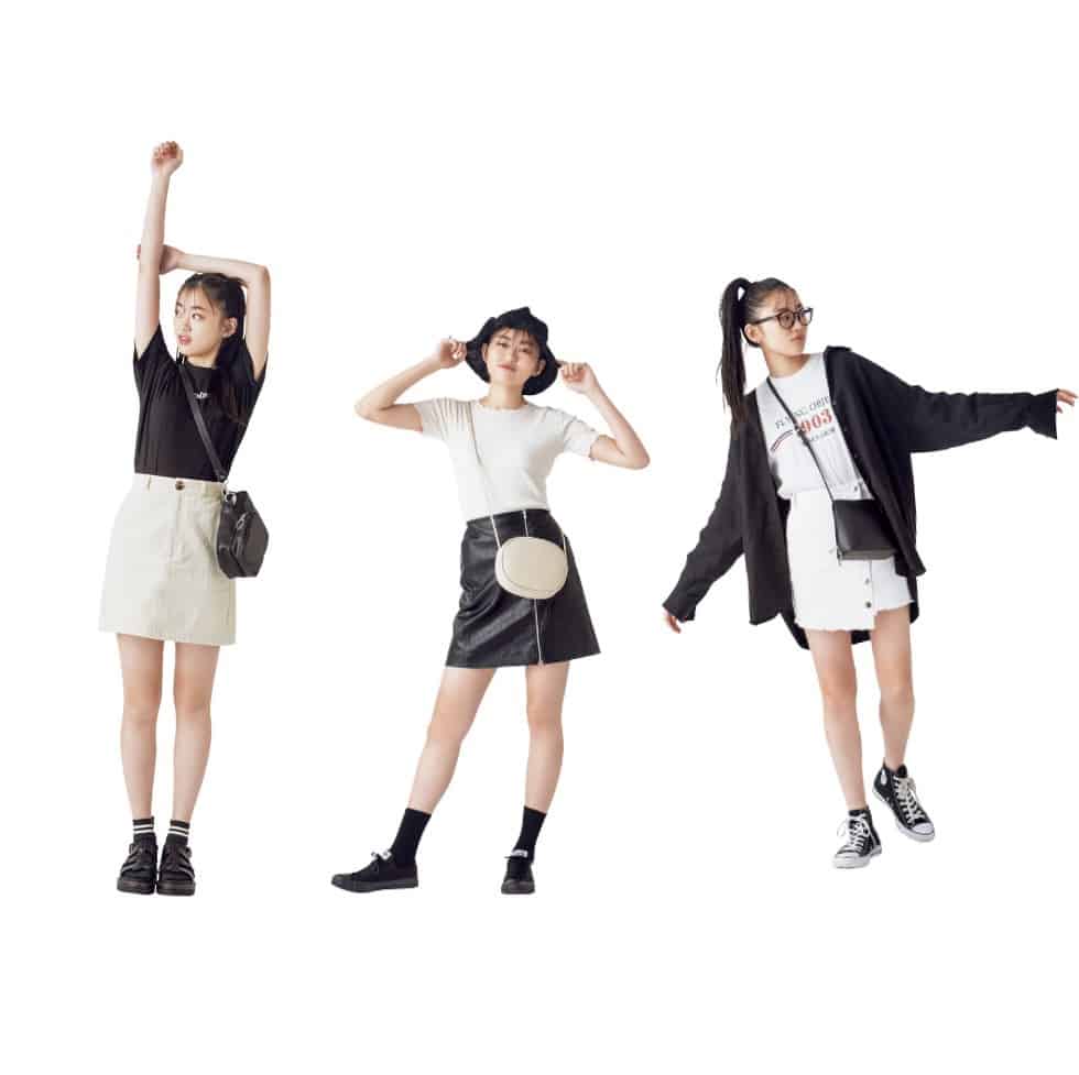 ジメジメした雨の日でもOK♡モノトーンのミニスカコーデ6選！