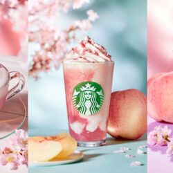 【スタバ新作】桜＆白桃の春コラボ！ フラペチーノ、ラテ、ソーダの3種類が新登場