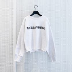 教えて！ ［春の新作］コーディネート♡／THIRD MAGAZINEの場合①ロゴプリントボクシースウェット